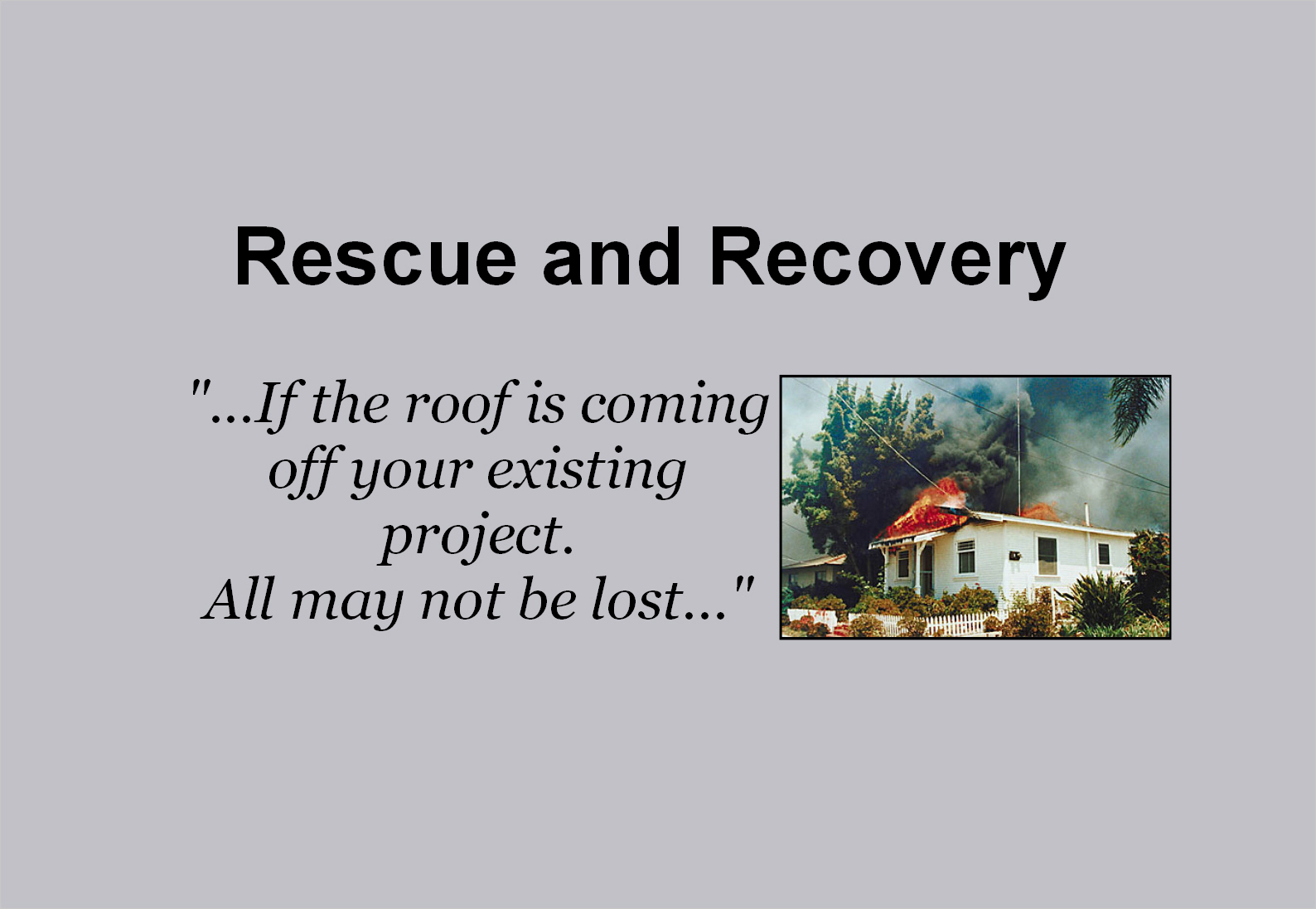 Rescue and Recovery 3