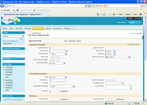 New opportunities are captured in SalesForce CRM